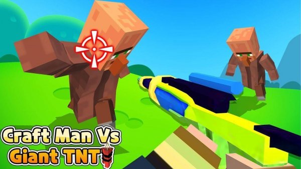 Craft Man Vs Giant TNT: Survival Strategy Game