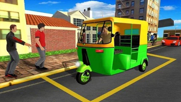 Indian Tricycle Rickshaw Simulator - City Driving Game Simulation Game