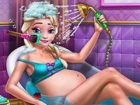 Pregnant Ice Queen Bath Care Online Game