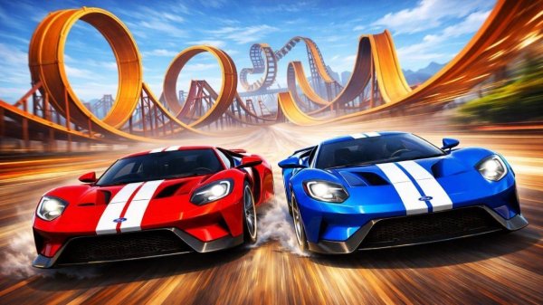 Two Stunt Supercars Online Arcade Game