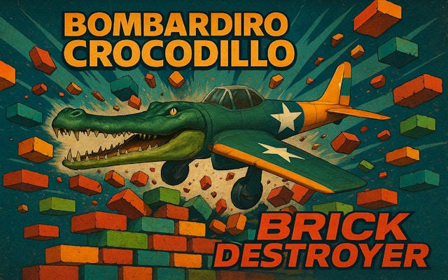 Bombardiro Crocodillo Brick Destroyer Arcade Game