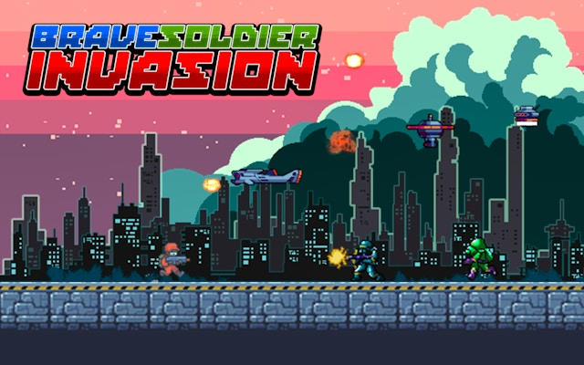 Brave Soldier Invasion: Side Scrolling Precision Fighter