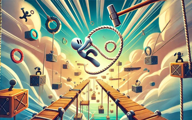 Rope Stick Hero: Swing Adventure Game