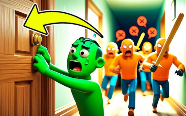Knock and Run: 100 Doors Escape - Stickman Arcade Game Online - Arcade Game