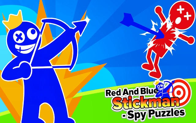 Red And Blue Stickman Spy Puzzles: Archery Adventure