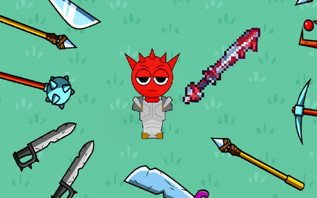 Red Sprunki with a Sword - Bullet Hell Action Game