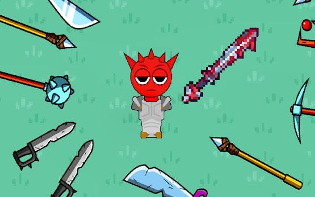 Red Sprunki with a Sword - Bullet Hell Action Game