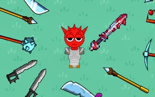 Red Sprunki with a Sword - Bullet Hell Action Game