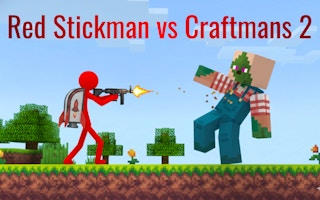 Red Stickman vs Craftmans 2: Platformer precision fighter